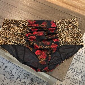Leopard and Floral High-Waisted Briefs